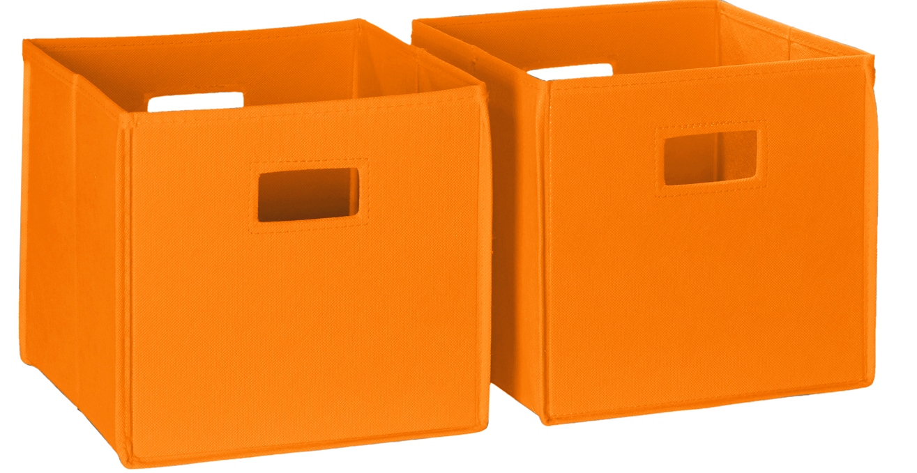 Sourcing Solutions RiverRidge Home 02-013 2 Pc Folding Storage Bin Set - Orange