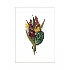 HomeRoots 407681 19 x 15 x 1 in. Tropical Sprig 2 White Framed Print Wall Art