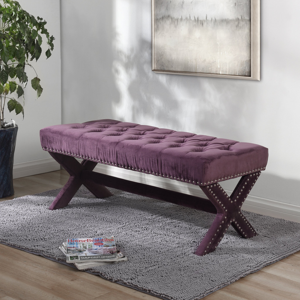 Purple best sale bedroom bench