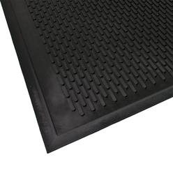 Work-of-Art Clean Step All rubber outdoor Scraper Mat 4X6 BLACK