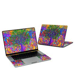 DecalGirl MB62-SGTREE Apple MacBook Pro 16 in. Late 2021 Skin - Stained Glass Tree