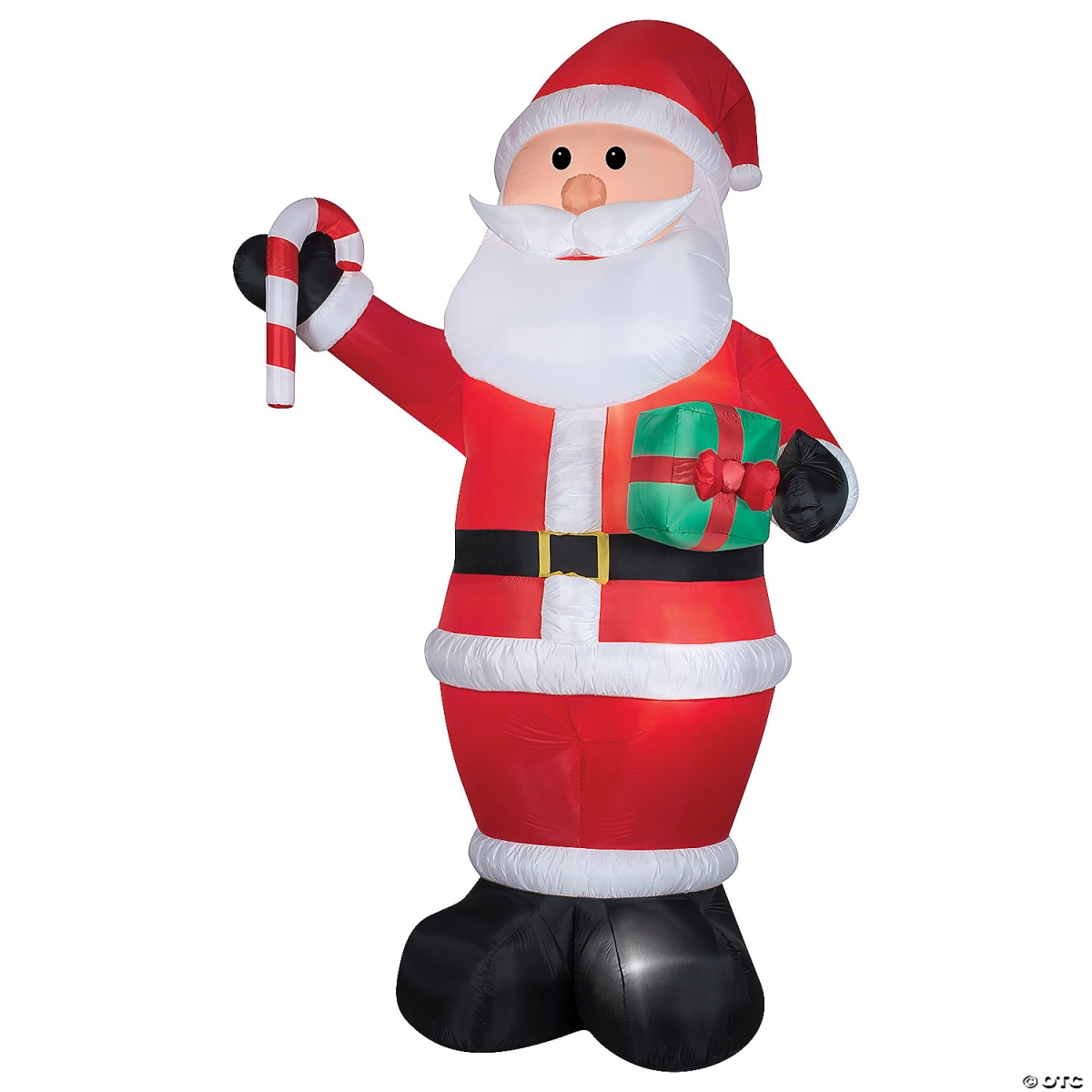 Gemmy Industries Gemmy SS882526G 82 in. Airblown Giant Santa with Gift & Candy Cane Inflatable Christmas Outdoor Yard Decor