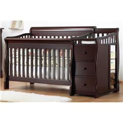 Giggles Princeton 4-in-1 Crib & Changer&#44; Espresso - 72 x 35 x 43 in.