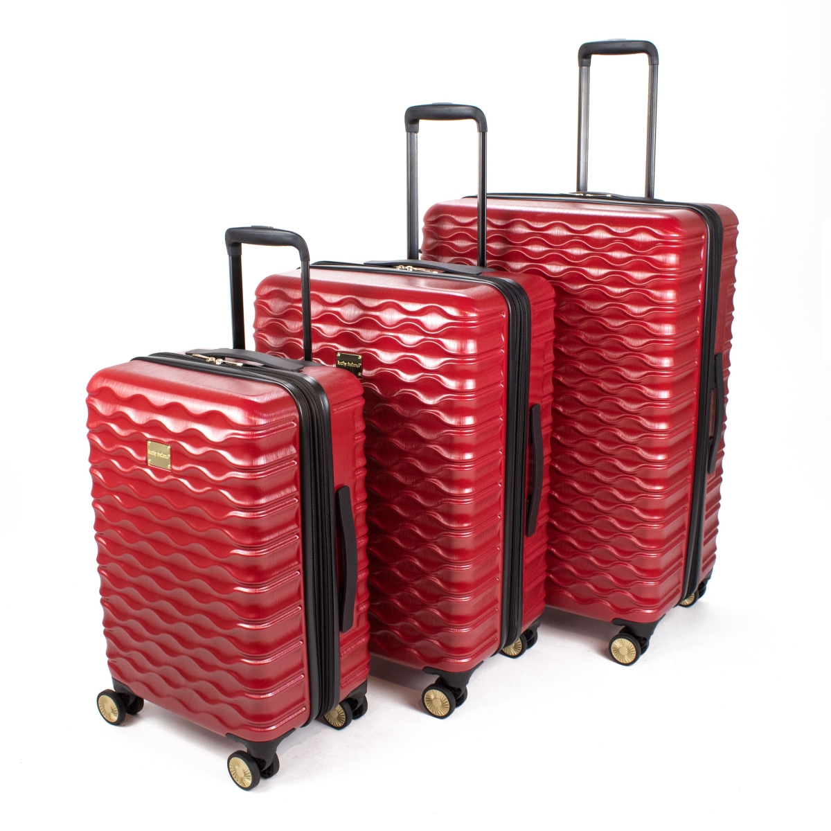 KATHY VAN ZEELAND Kathy Ireland KI115-ST3-RED Maisy Hardside Spinner Luggage Set&#44; Red - 3 Piece