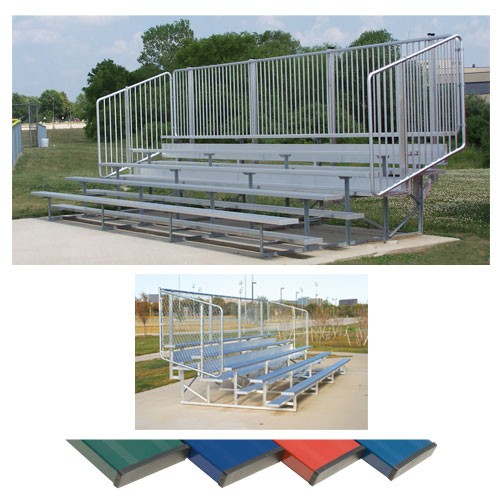 FastTackle 4 Row 15 ft. Vertical Picket Bleacher, Royal