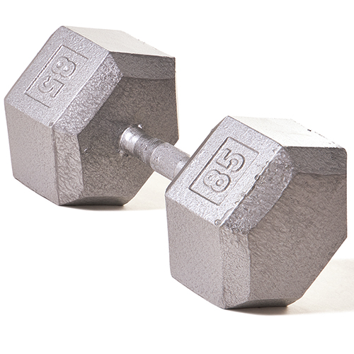 Champion Barbell 1152068 Hex Dumbbell with Straight Handle, 85 lbs