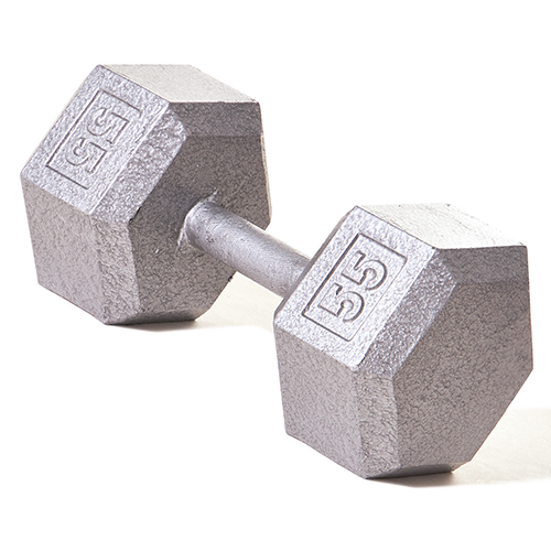 Champion Barbell 1152062 Hex Dumbbell with Straight Handle, 55 lbs