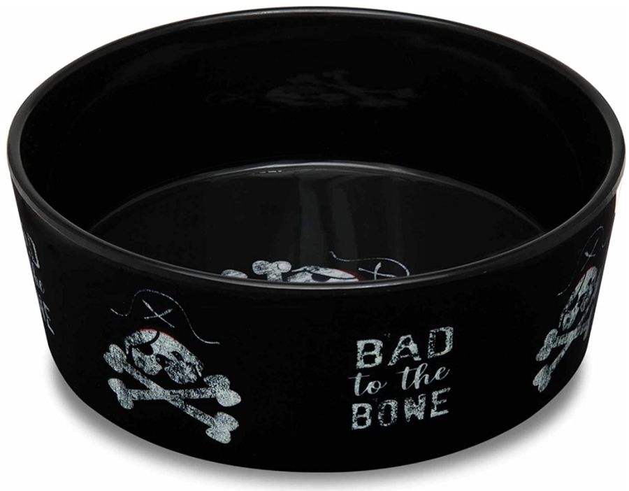 Loving Pets PC07159 Dolce Moderno Bowl - Bad to the Bone Design - Large