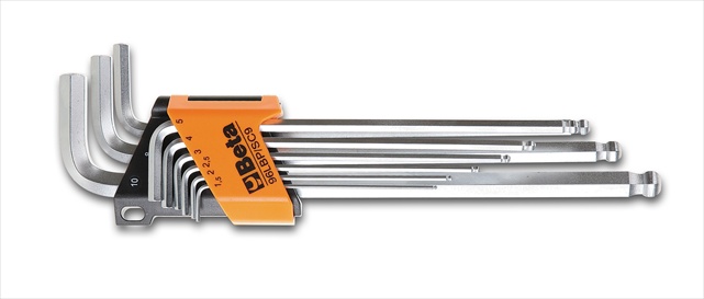 Beta Tools 000961354 96 LBP & SC9-9 Ball Head Offset Hexagon Key Wrenches&#44; Extra-Long Model