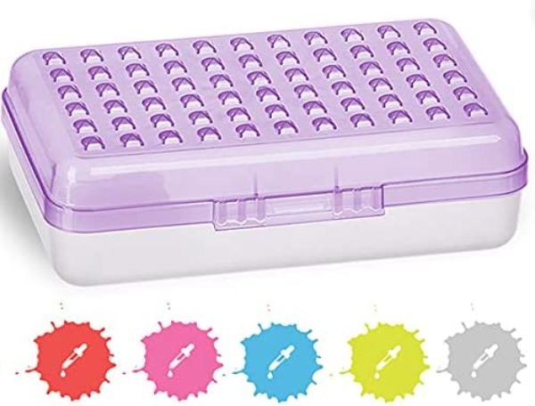 &#226;&#128;&#142;Enday No.0624 Assorted Color Dots Pencil Case, Purple - Pack of 24
