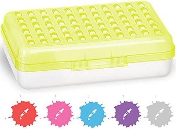 &#226;&#128;&#142;Enday No.0625 Assorted Color Dots Pencil Case, Green - Pack of 24