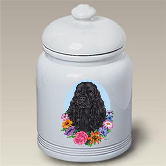 Best of Breed 92054 Cocker Spaniel Black TP Ceramic Doggie Treat Jar