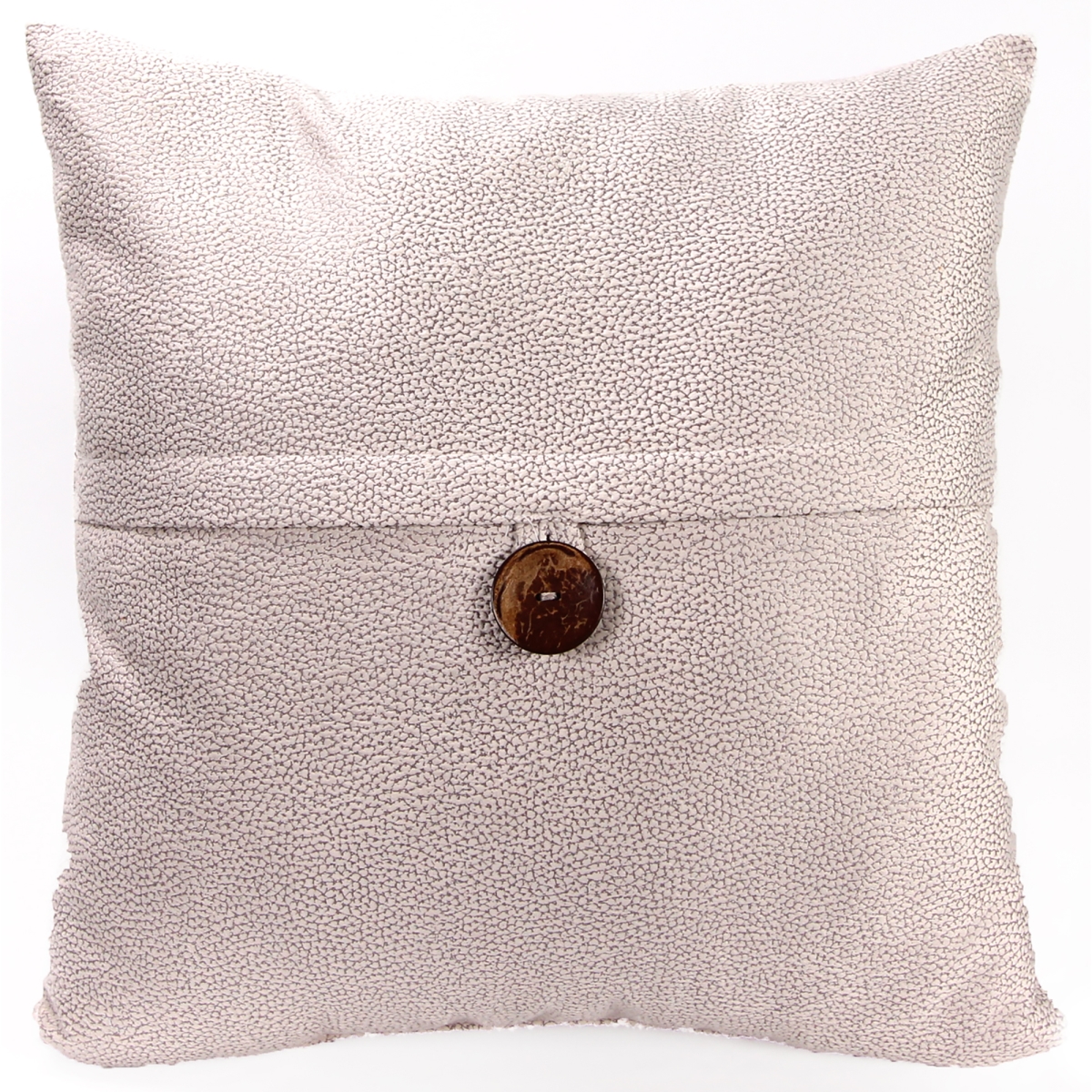 Jordan Manufacturing Co., Inc. TP2020PK1-306 20&' x 20&' Ivory Solid Square Knife Edge Reversible Decorative Throw Pillow with Front Button