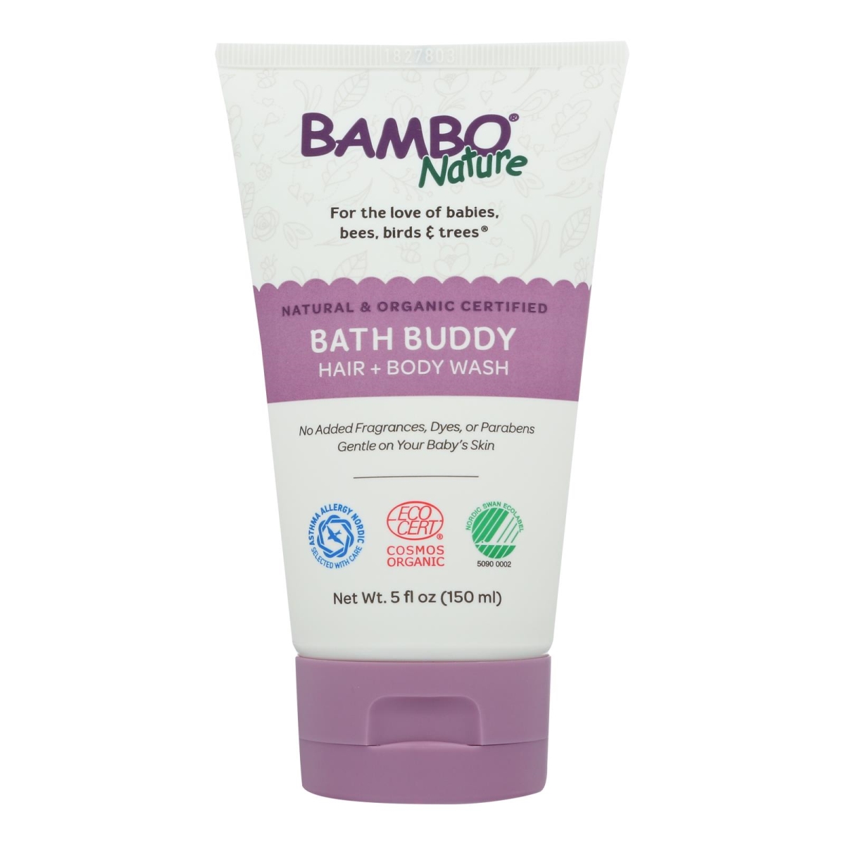 Bambo Nature 2472405 5 fl oz Hair &amp; Body Wash With Bath Buddy