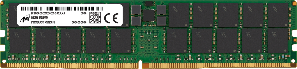 Micron MTC40F204WS1RC48BR Micron - DDR5 - Module - 96 GB - DIMM 288-pin - 4800 MHz - ECC Registered CL40 Memory