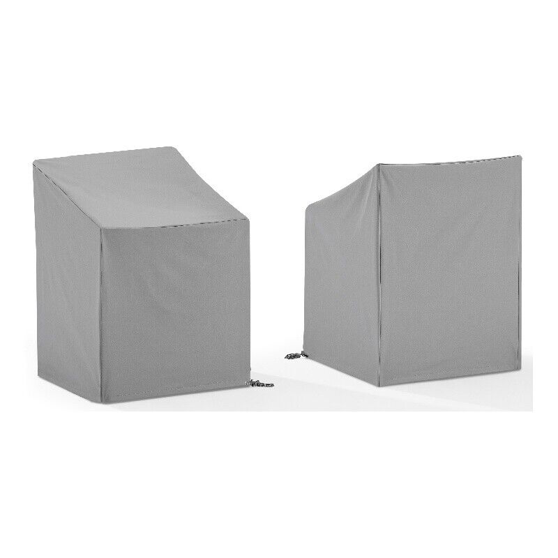 Furniture Covers CO7509-GY Outdoor Dining Arm Chair Furniture Cover Set&#44; Gray - 2 Piece