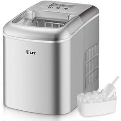 ULIT Silver  ULIT Ice Maker Countertop&#44; Makes 26 lbs. Ice per 24 Hours&#44;9 Ice Cubes Ready in 8 Minutes&#44;with Ice Scoop and