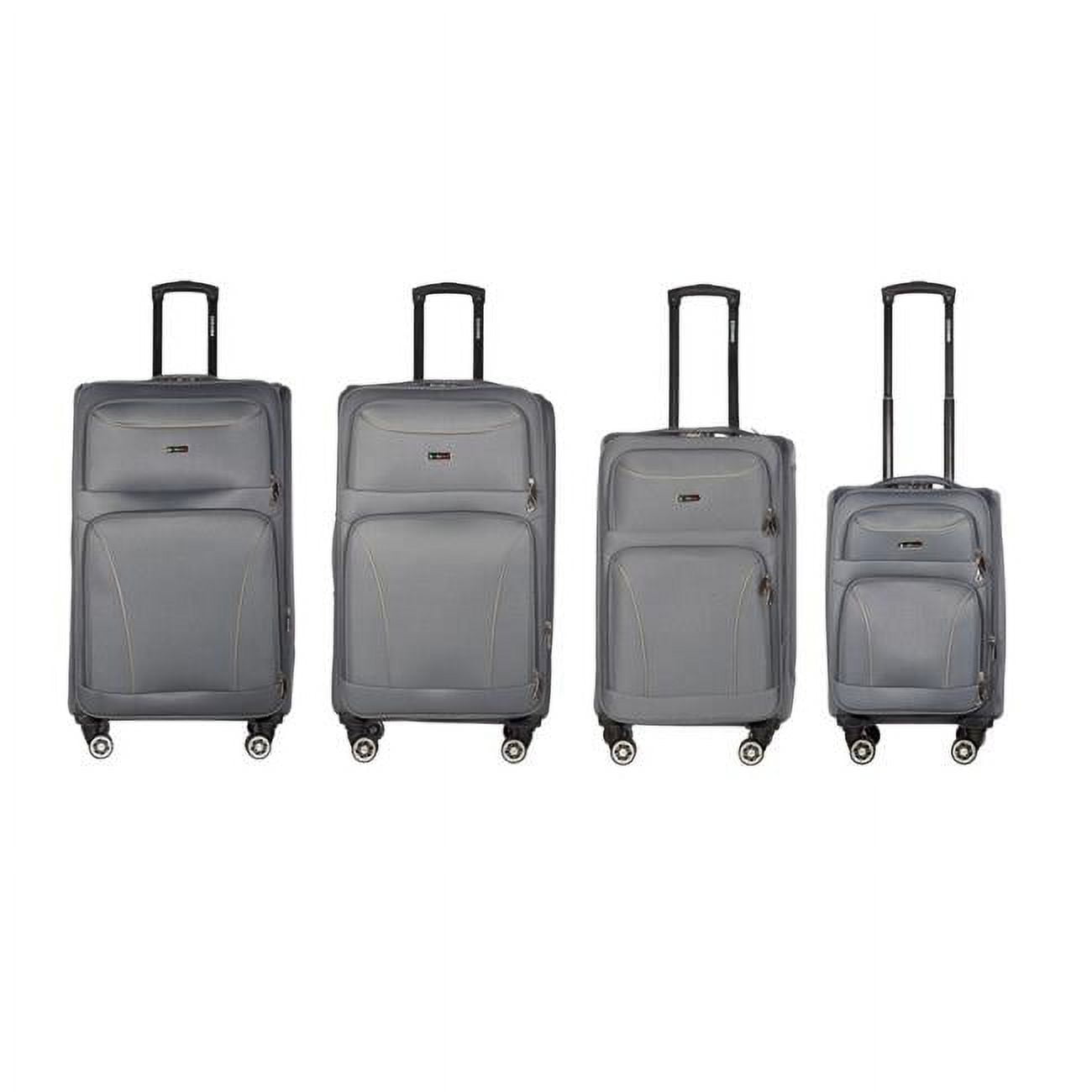 Black, Lares 3 Piece Spinner Luggage Set Black