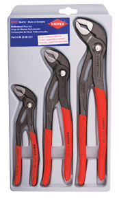 Knipex 002006S1 Cobra Adjustable Gripping Pliers - 3 Pc. Set&#44; 7 in. &#44; 1 0 in. and 1 2 in.