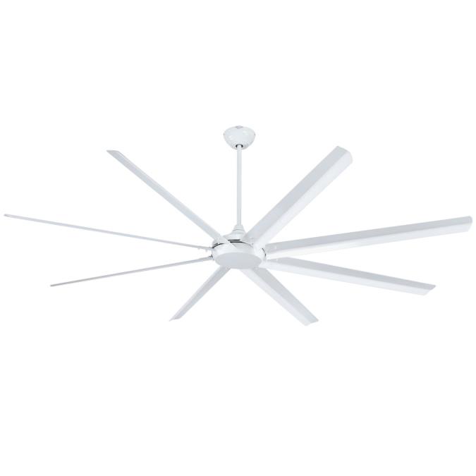 Westinghouse 7310000 100 in. Widespan&#44; Industrial Indoor & Outdoor DC Motor Ceiling Fan with Remote Control&#44; White