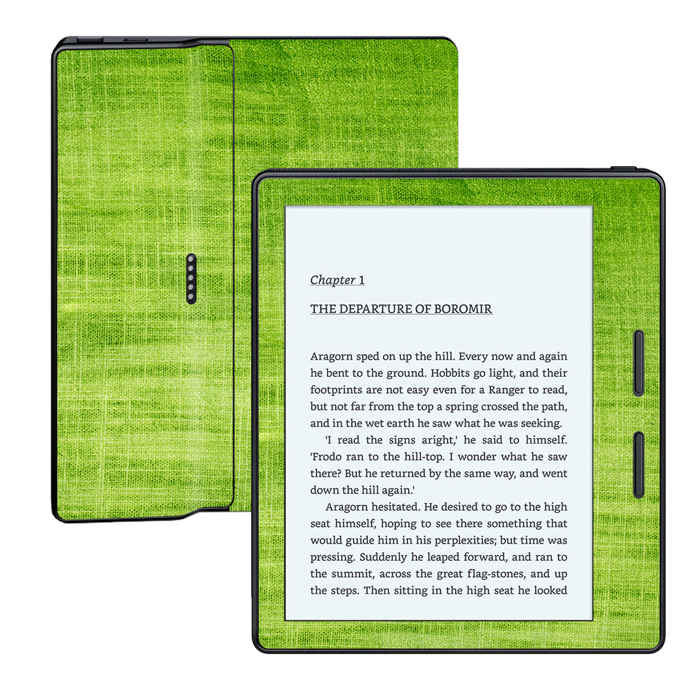 MightySkins AMKOA-Green Fabric Skin Compatible with Amazon Kindle Oasis 6 in. 8th Generation Wrap Cover Sticker - Green Fabric