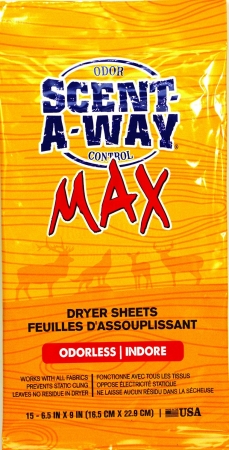 Hunters Specialties 07707 Scent-A-Way Max Dryer Sheets Unscented