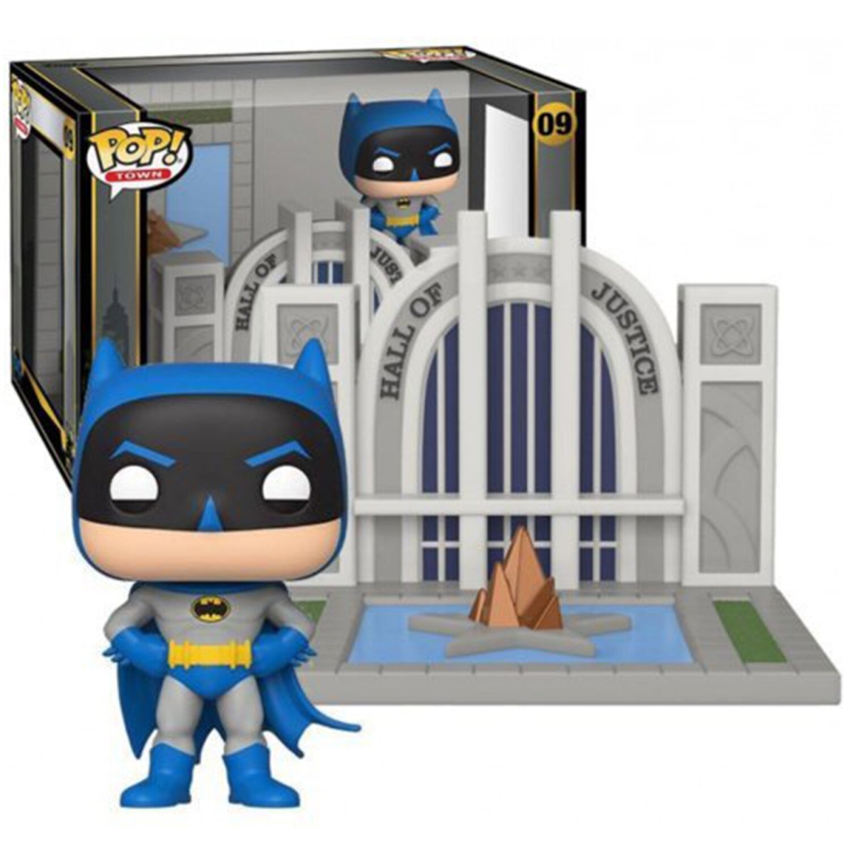 Funko 304441 21 x 26 x 15 cm Pop Towns Batman 80th Hall of Justice with Batman Toy Figures