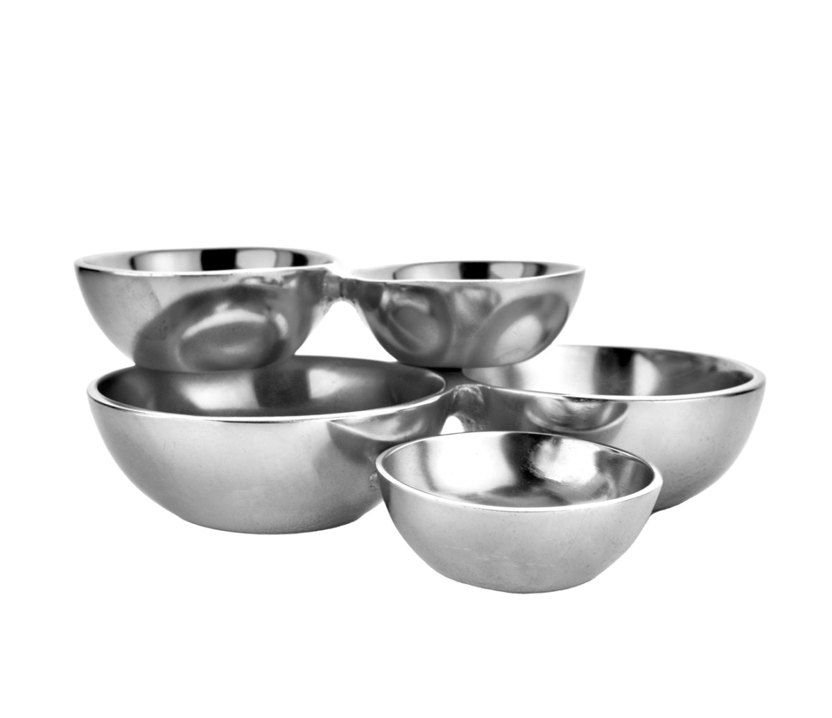 Godinger 50546 Small Cluster Bowl&#44; Silver