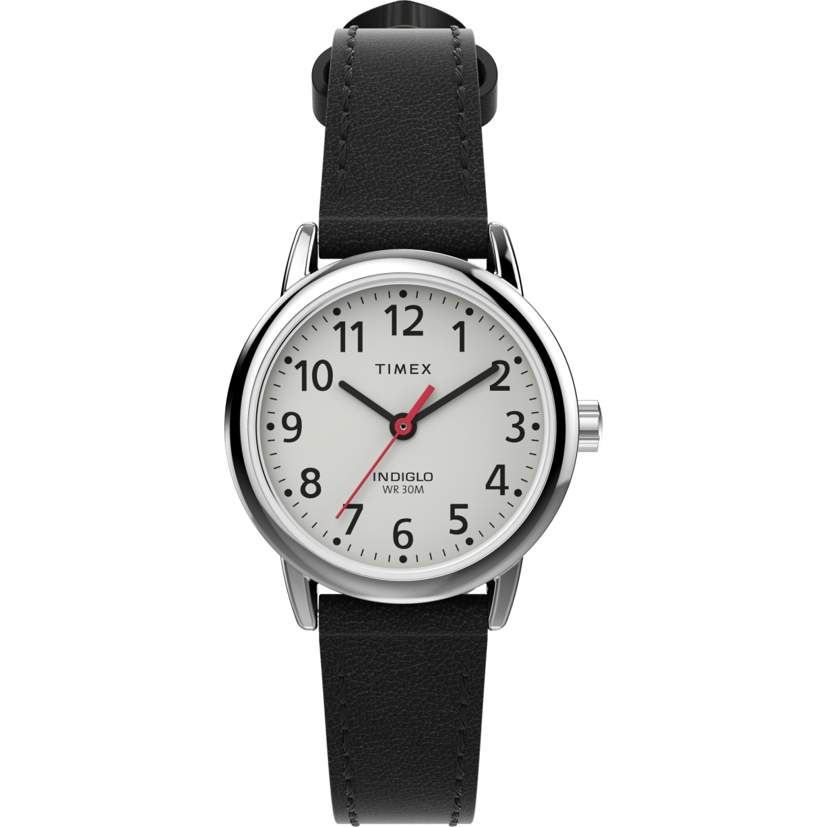 Timex TW2V753009J 25 mm Womens Easy Reader Classic Watch - Black Strap White Dial Silver-Tone Case