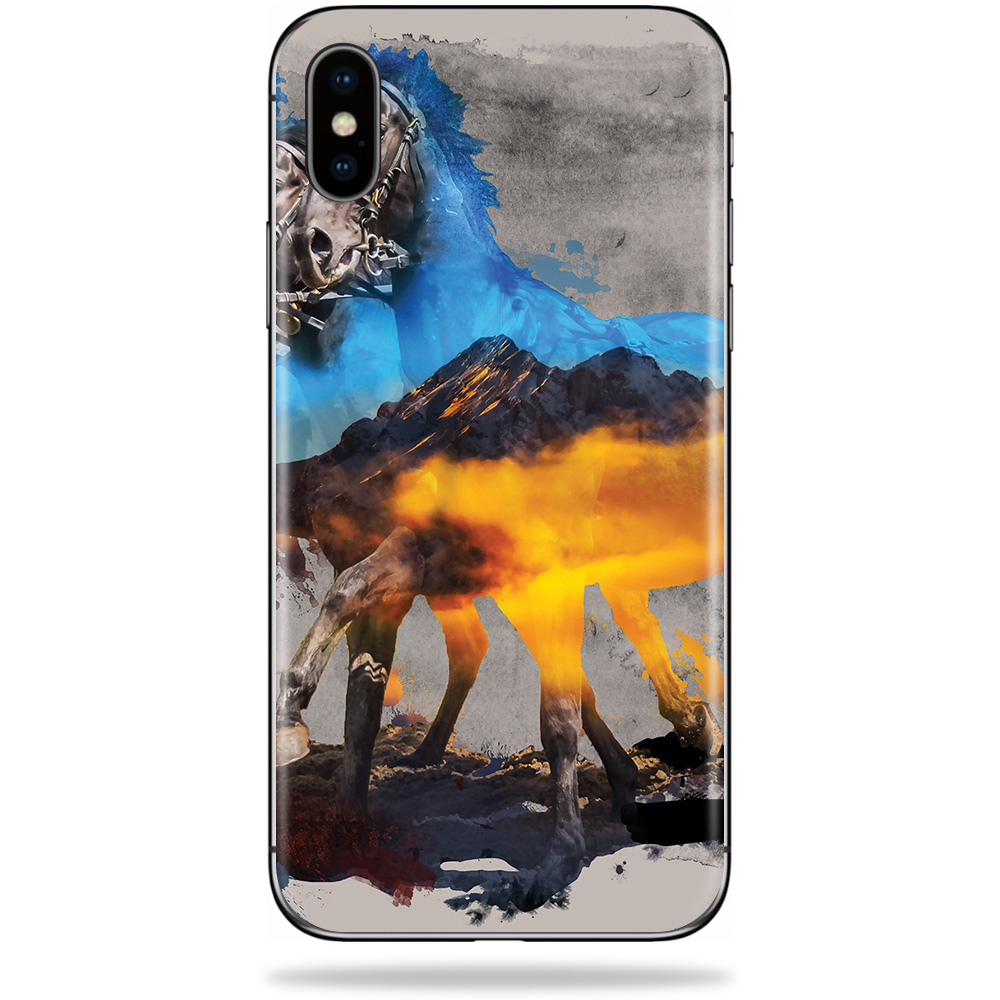 MightySkins APIPHXS-Mountain Horses Skin for Apple iPhone XS - Mountain Horses