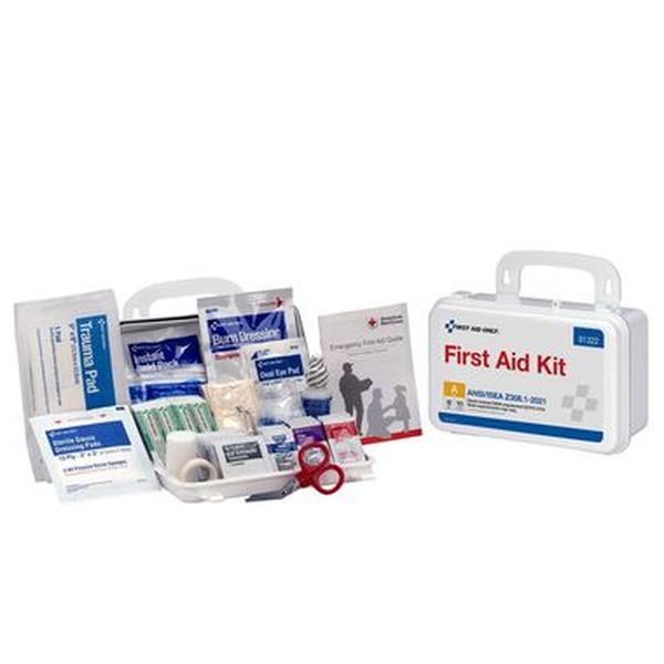 First Aid Only 579-91322 10 Person ANSI 2021 Class A Plastic First Aid Kit&#44; White