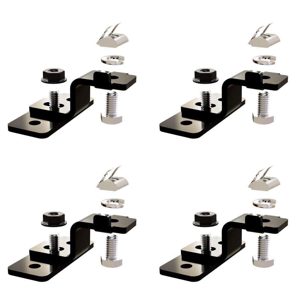 Zamp solar MFT3004 4 ZBracket Roof Panel Mounting Foot Kit Black