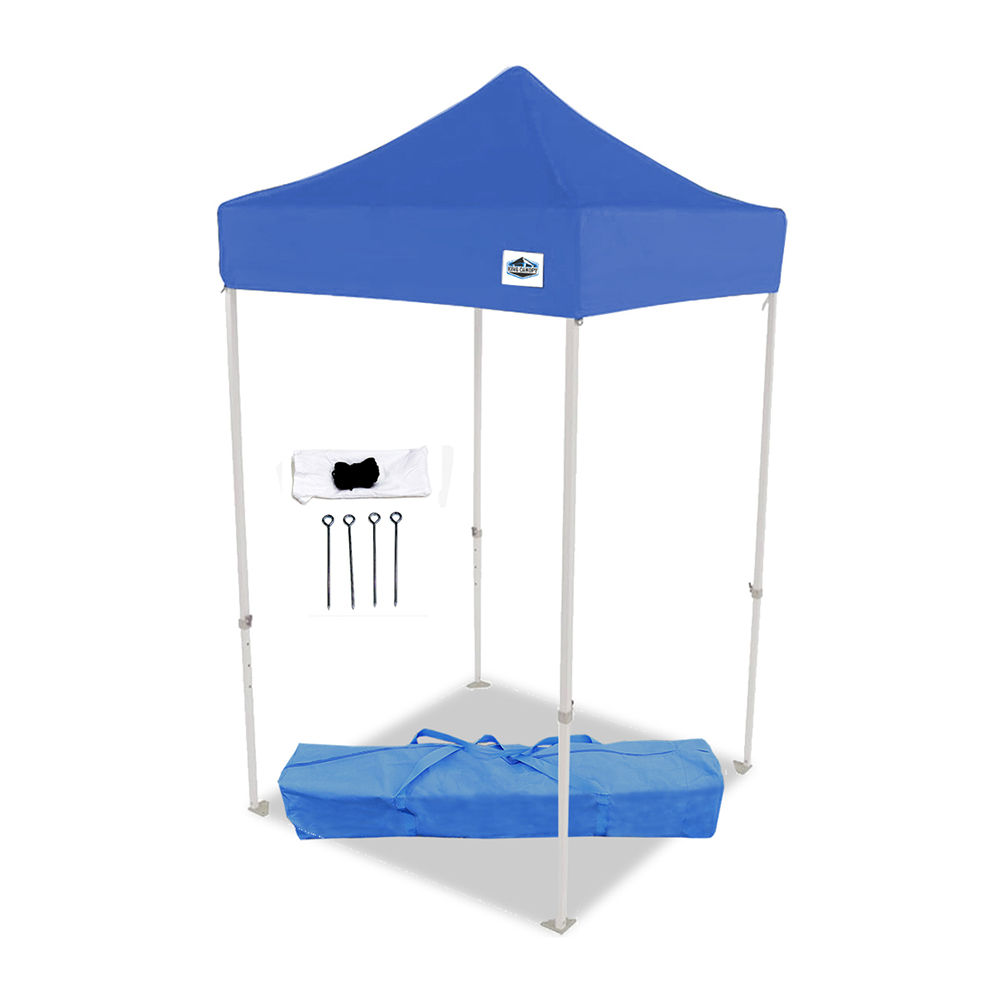 King Canopy TTSHAL05BL 5 x 5 ft. Tuff Tent Instant Pop Up Canopy with 1 in. Aluminium Frame&#44; Guy Ropes & Stakes&#44; Blue