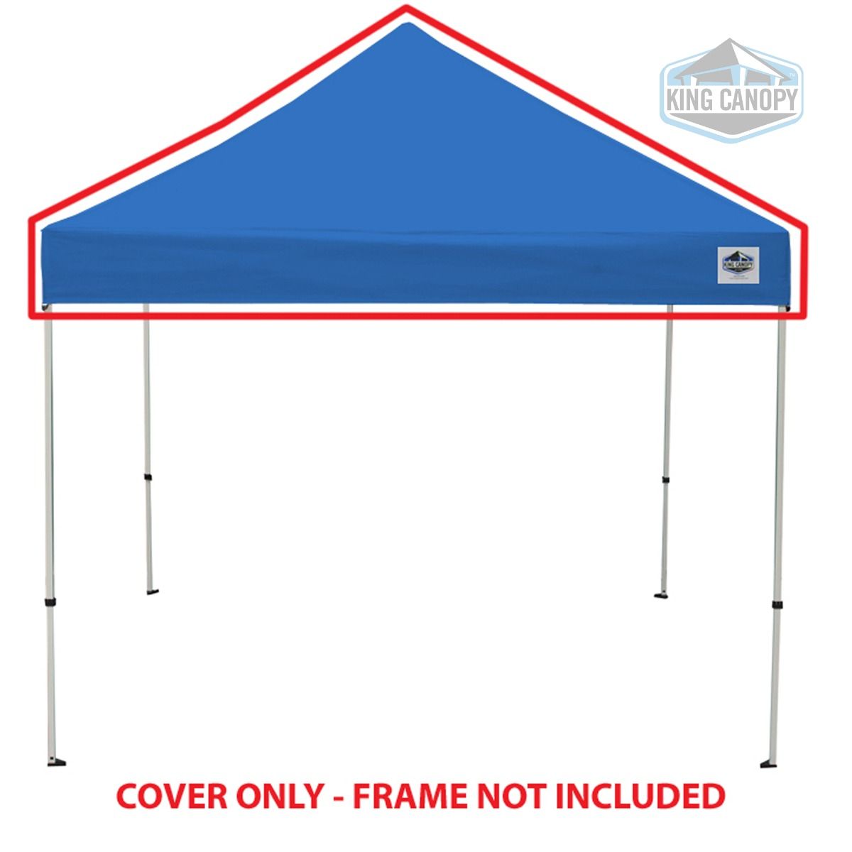 King Canopy INAT5BL 5 x 5 ft. Universal Instant Pop-Up Replacement Cover with Hook & Loop Inside Perimeter Valance&#44; Blue