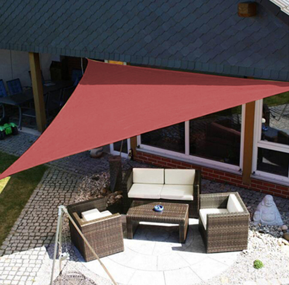 King Canopy 16-Feet Triangle Sun Shade Sail, 320gsm Woven Fabric, Terracotta, TSS16TCN