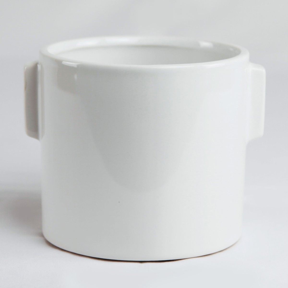 MDR Trading AI-CE10-155-Q02 6 in. Pot Size White with Ear Handles Planter - Set of 2