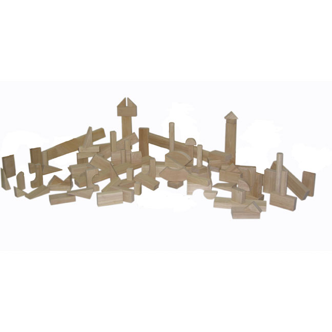 Wood Designs 60300 - Hard Maple Blocks - Nursery Set With 17 Shapes And 93 Pieces
