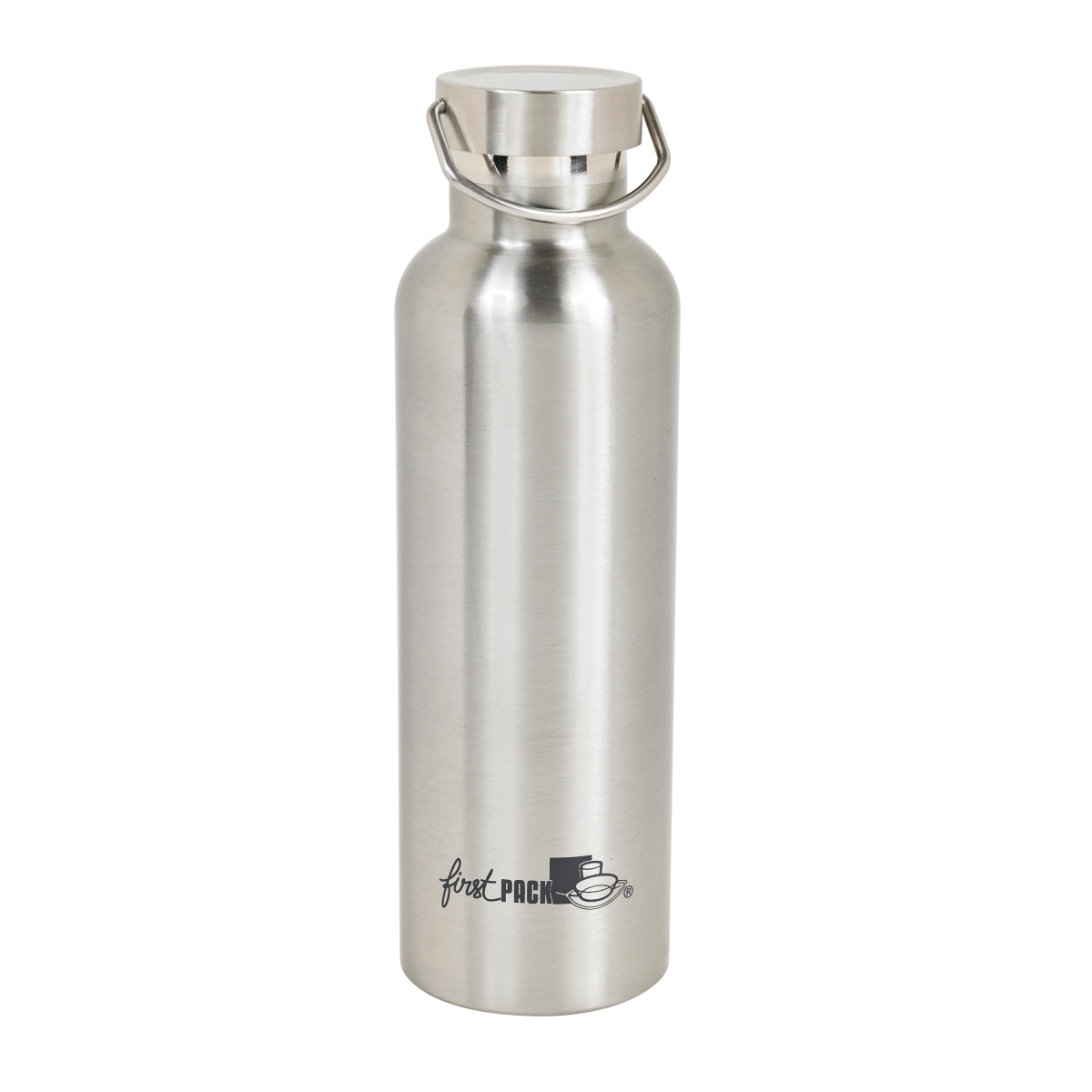 Packnwood 294IBOUTH752 25 oz Noxbottle Reusable Stainless Steel Double Wall Isothermal Water Bottle with Cap&#44; Silver