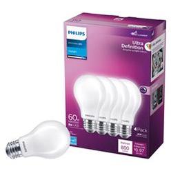 Philips 3013943 Ultra Definition A19 E26 Medium LED Bulb Daylight - 60W Equivalence - Pack of 4