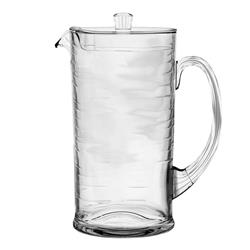 Tarhong 6060383 Plastic Cordoba Pitcher with Lid&#44; Clear