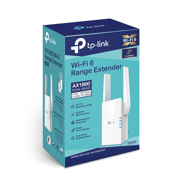 TP-LINK USA CORPORATION TP-Link RE605X-White AX1800 Wi-Fi Range Extender&#44; White