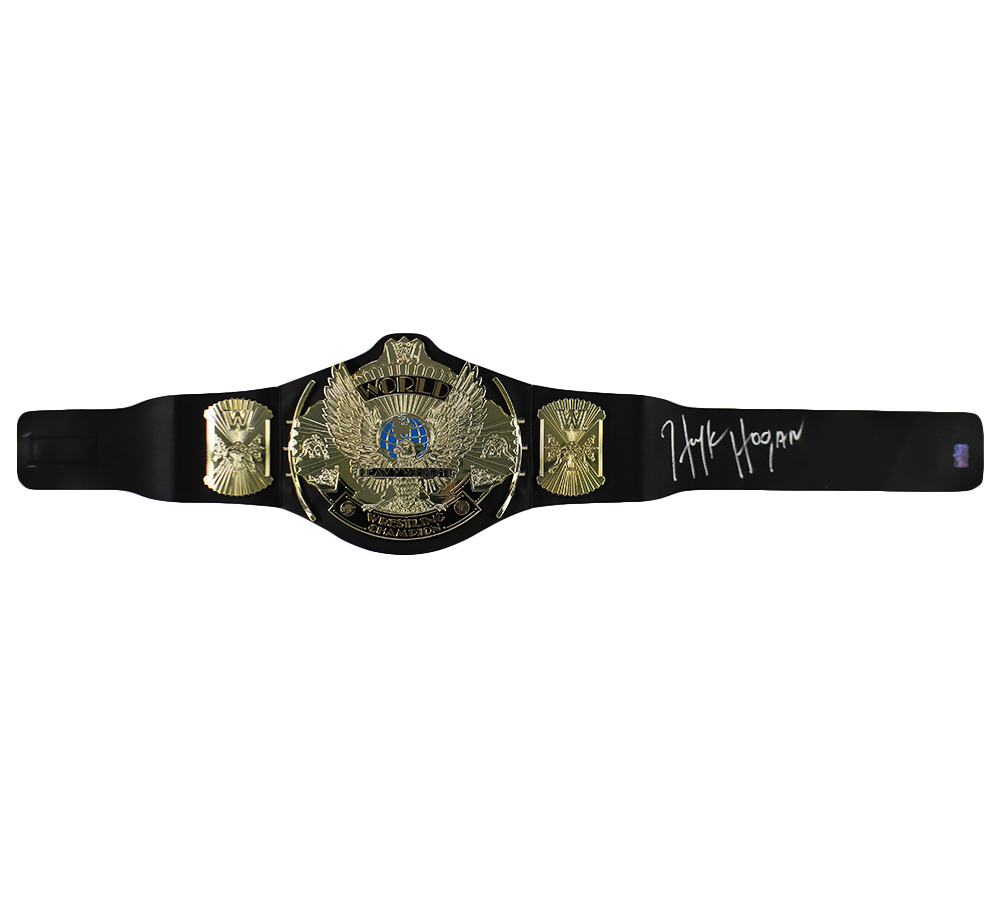 Radtke Sports 22768 Hulk Hogan Signed Replica Eagle Wing Black Wrestling Toy Mini Belt