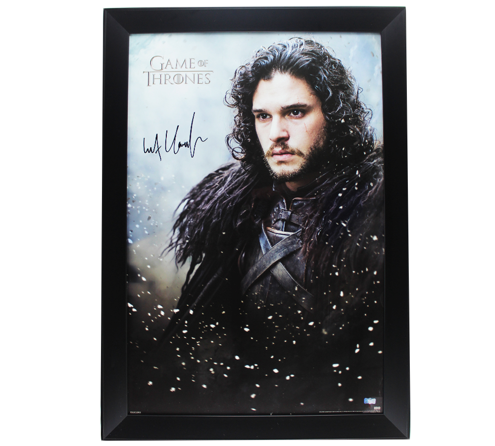 Radtke Sports 13625 Kit Harington Signed Game of Thrones Framed Jon Snow Poster
