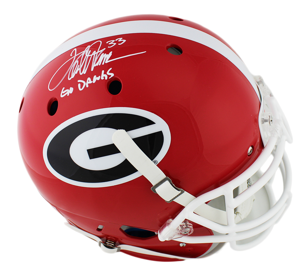 Radtke Sports 13966 Terrell Davis Signed Georgia Bulldogs Schutt Authentic NCAA Helmet with Go Dawgs Inscription