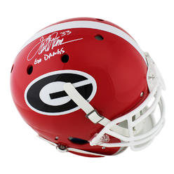 Radtke Sports 13966 Terrell Davis Signed Georgia Bulldogs Schutt Authentic NCAA Helmet with Go Dawgs Inscription