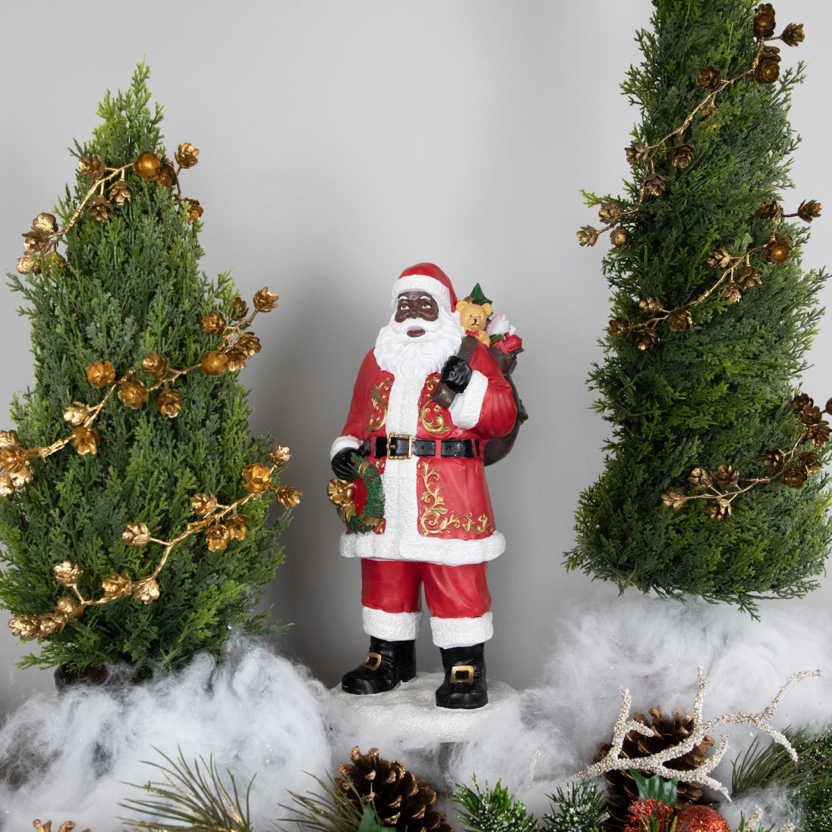 Northlight 35681786 14 in. African American Santa Claus Christmas Figurine