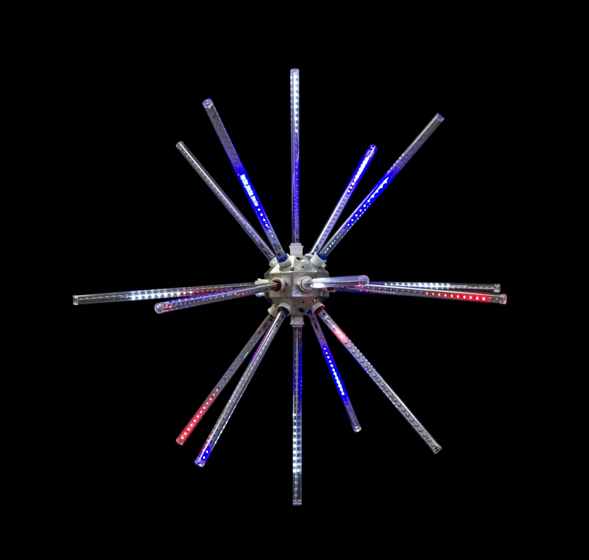 Queens of Christmas LED-SPT-RWB-48 48 in. Animated LED Starburst&#44; Red&#44; White & Blue