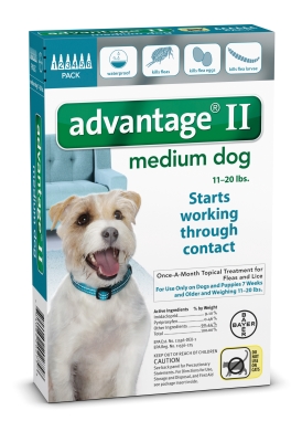 Bayer BY20275 Advantage Ii Medium Dog&#44; 6 Pack