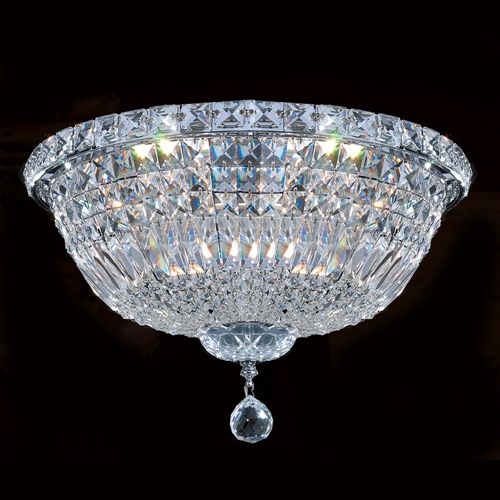 Worldwide Lighting W33008C16 Empire Collection 6 Light Chrome Finish with Clear Crystal Ceiling Light