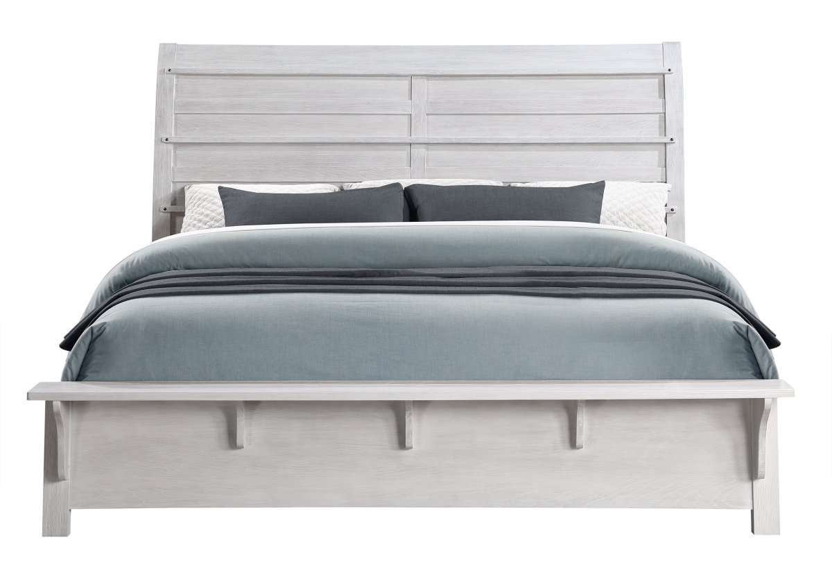 Global Furniture USA LEVI-WHITE OAK-KB Levi White & Oak King Size Bed